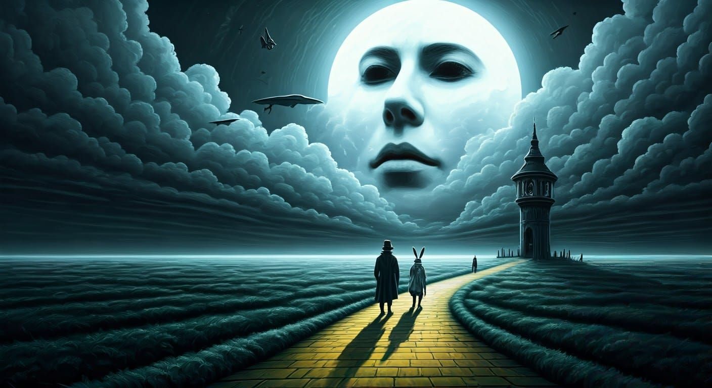 Sumi-e: Haunting Face on the Road to Spooky Tower