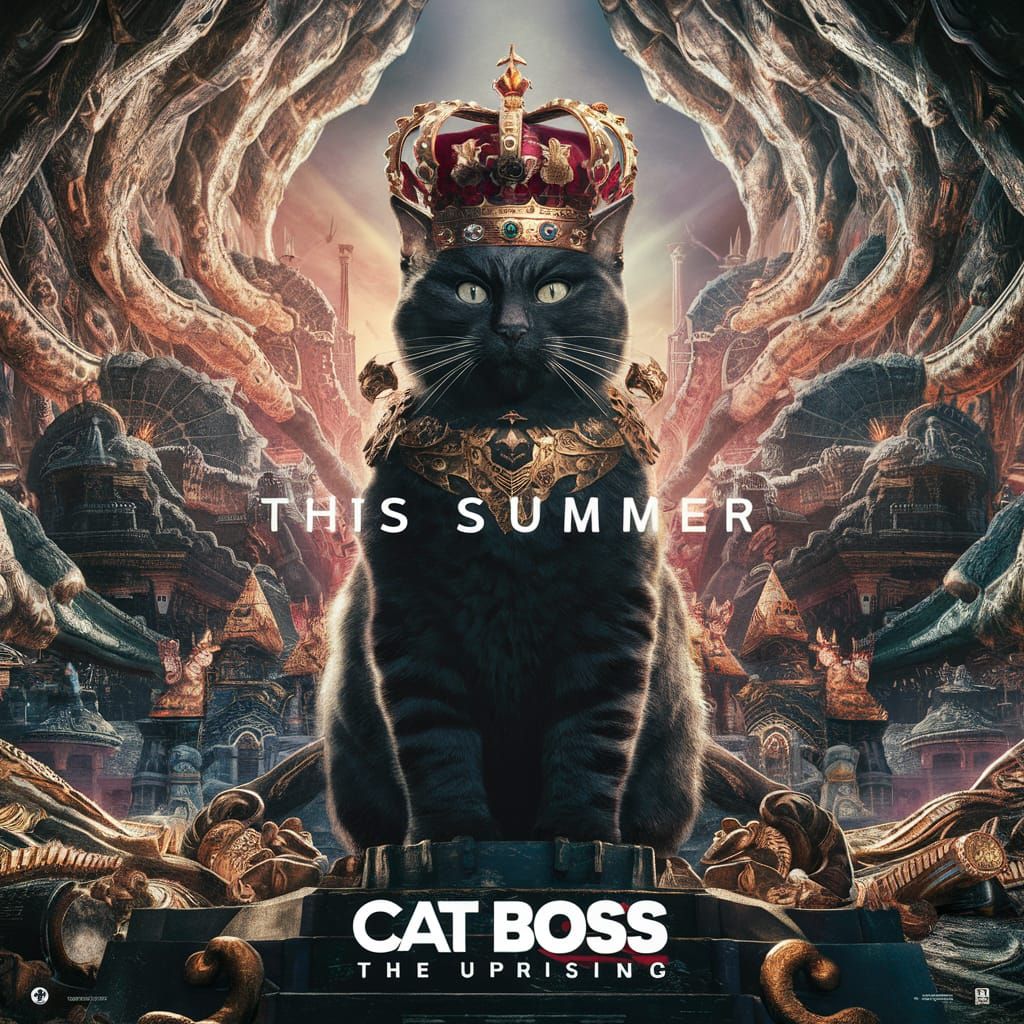Majestic Cat Ruler Movie Poster: This Summer