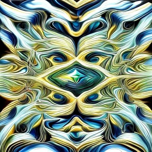 Surreal Optical Illusion Sculpture in Dark Fantasy Style