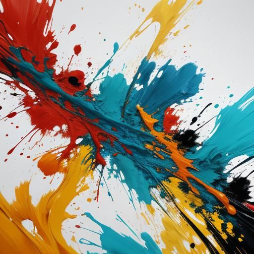 Abstract Expressionism: Dancing Figure in Vibrant Colors