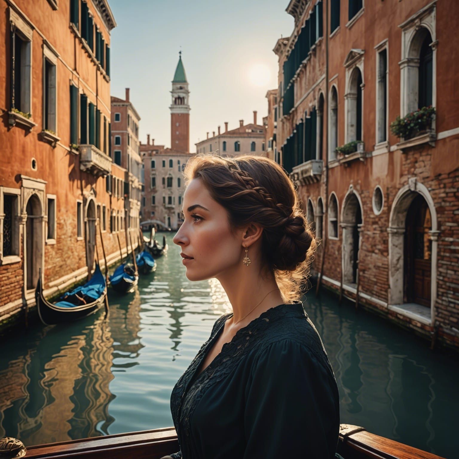 Dreamy Venetian Portrait in Dark Fantasy Style