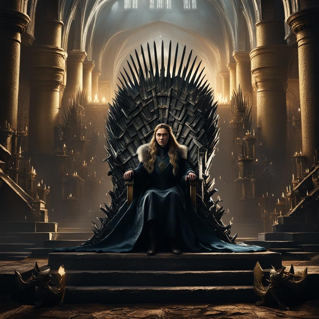 Shireen Baratheon on the Iron Throne: Fantasy Art