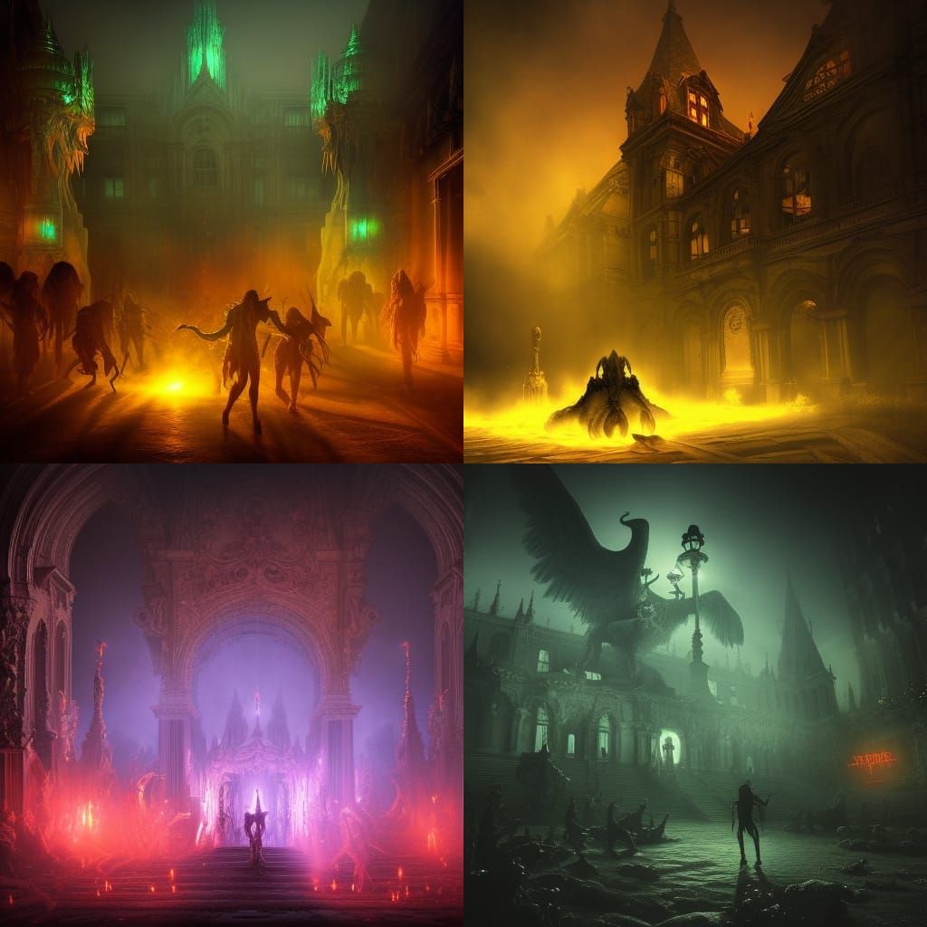 Demons in Darkness: Baroque Gothic Concept Art