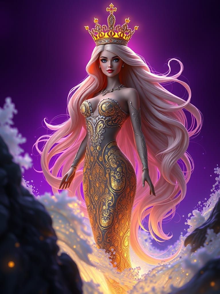 Water Queen Barbie Reigns in Dark Fantasy Realm