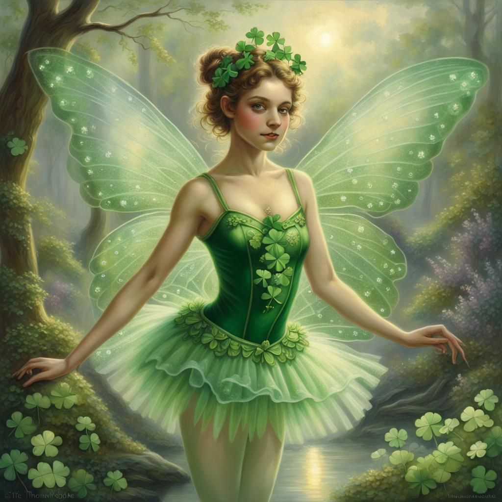 St Patrick's Day Fairy in Ethereal Fantasy Style