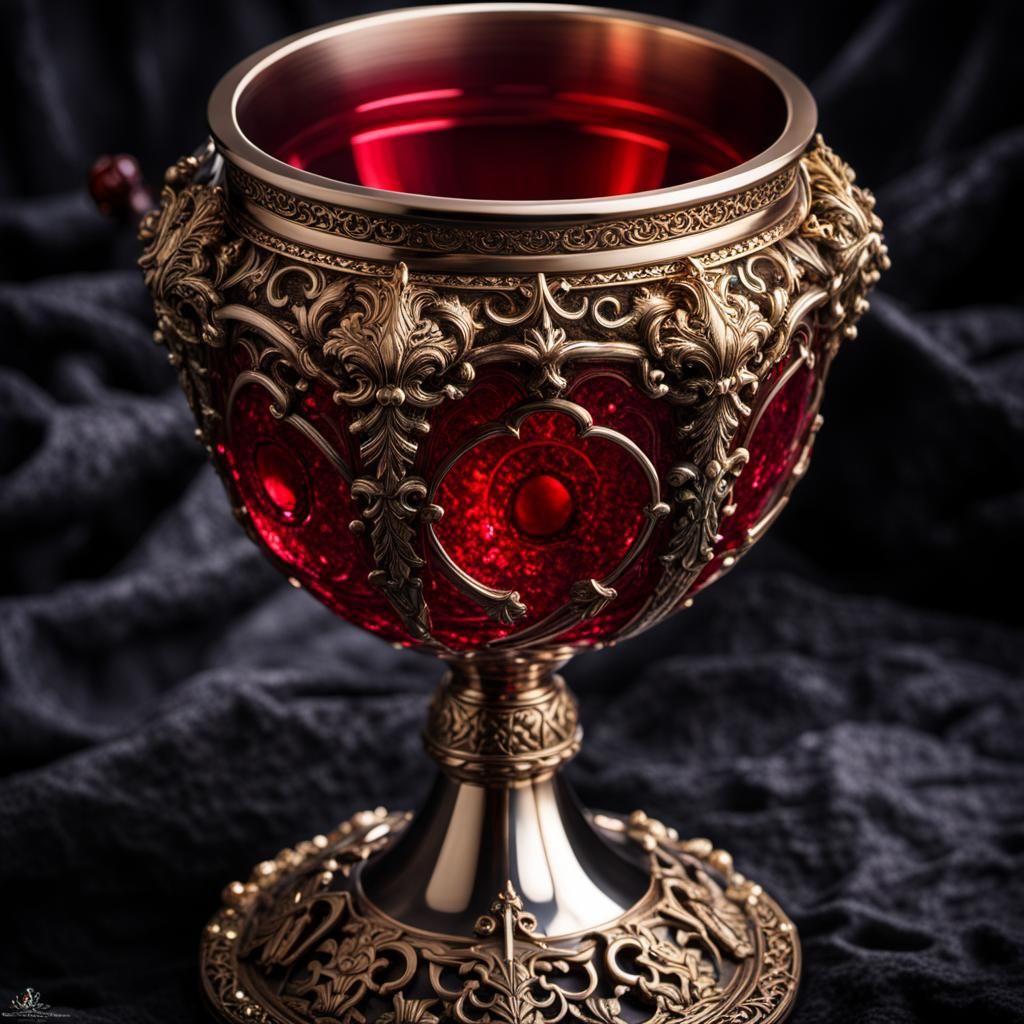 Count Dracula's Blood Chalice in Gothic Baroque Style