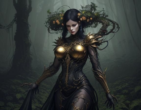 art of pencil by: Luis Royo . Snow White. Fairy forest. Dark...