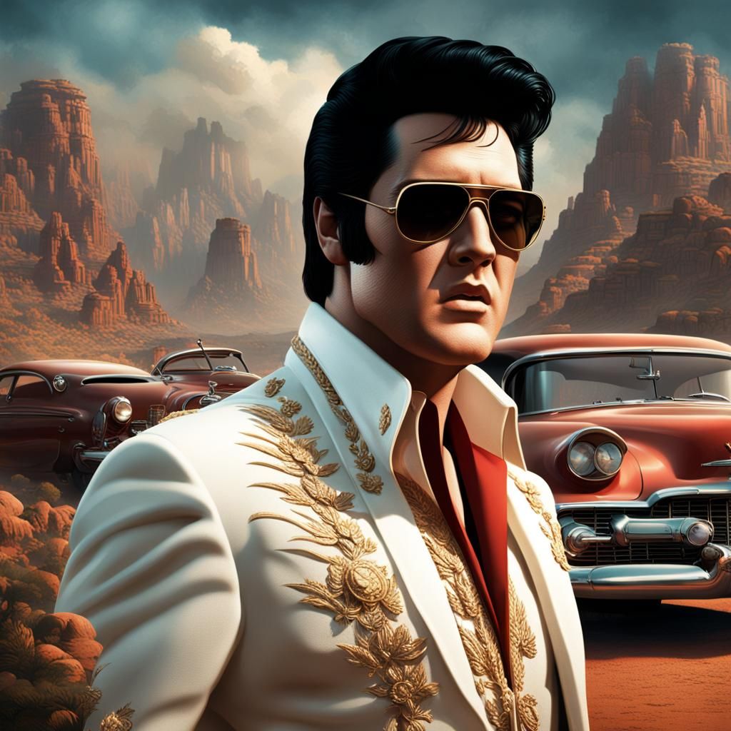 Epic Cinematic Portrait of Elvis Presley