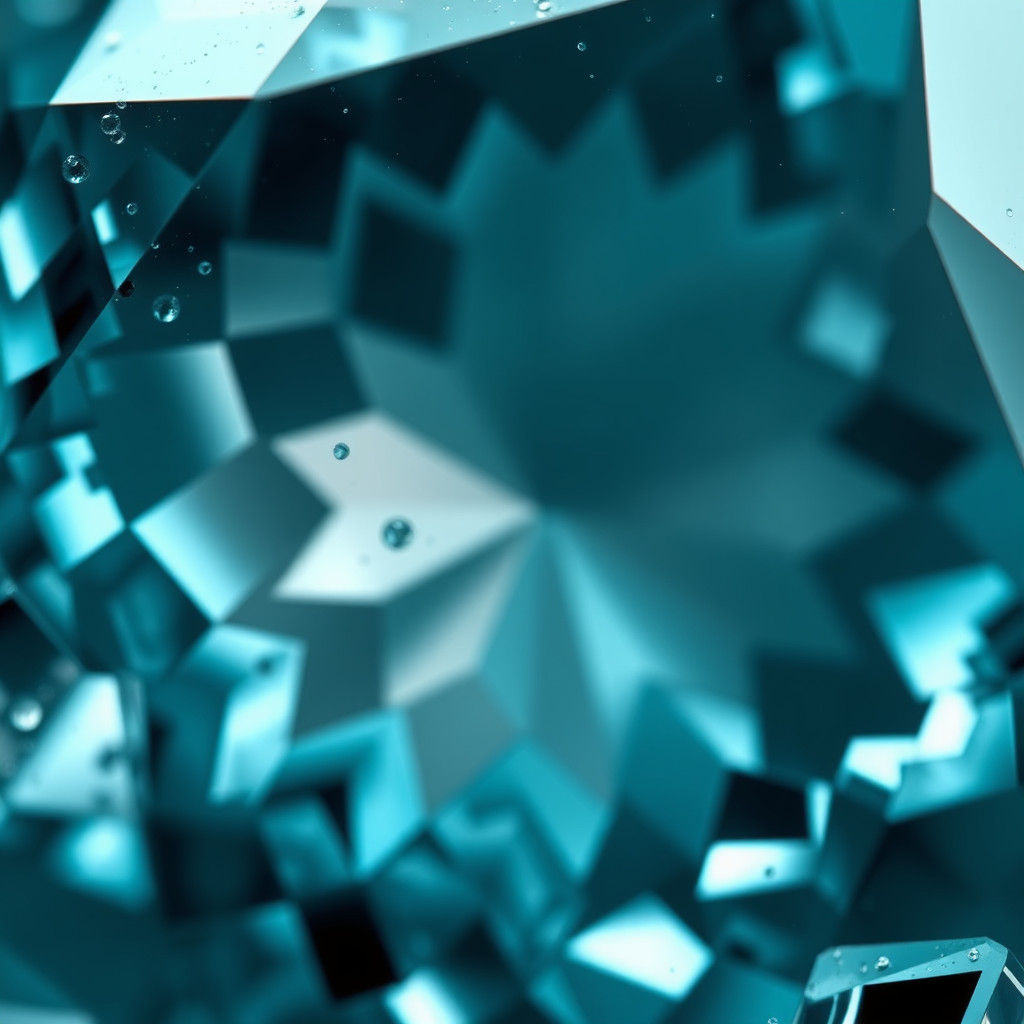 Dramatic Close-Up of Aquamarine Gemstone in HDR