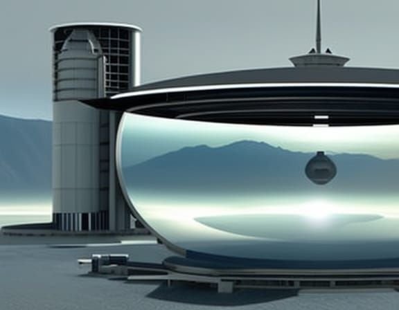 Person in Satellite Dish Receiving Transmissions