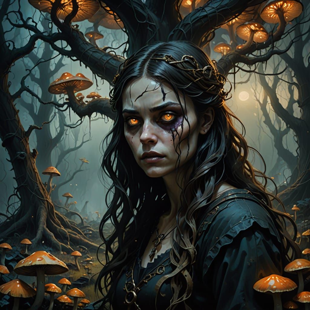 Ethereal Alice in a Haunting Wonderland