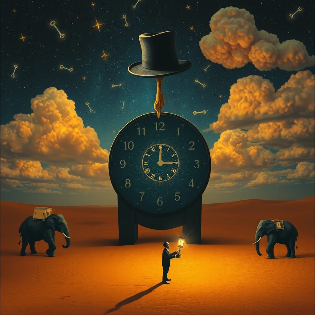 Surreal Desert Mirror Reflects Cosmic Void