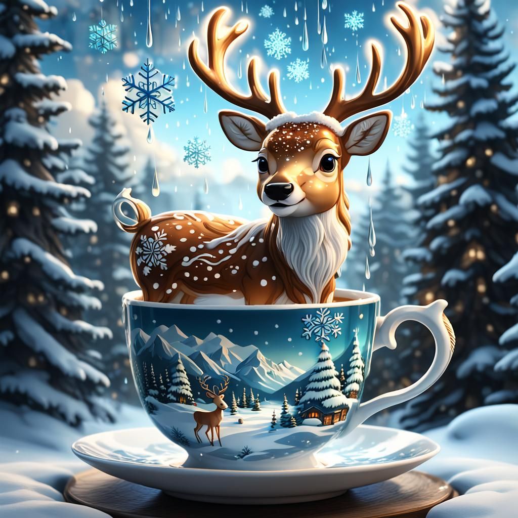 Winter Wonderland Portrait in Triadic Colors