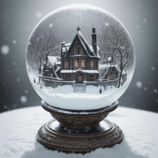 Hyperrealistic Snow Globes in High Resolution