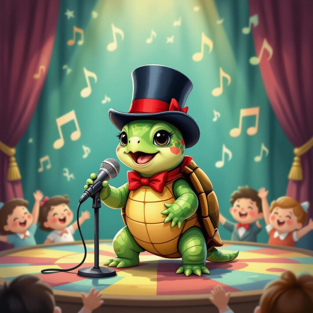 Turtle Star in Whimsical School Play