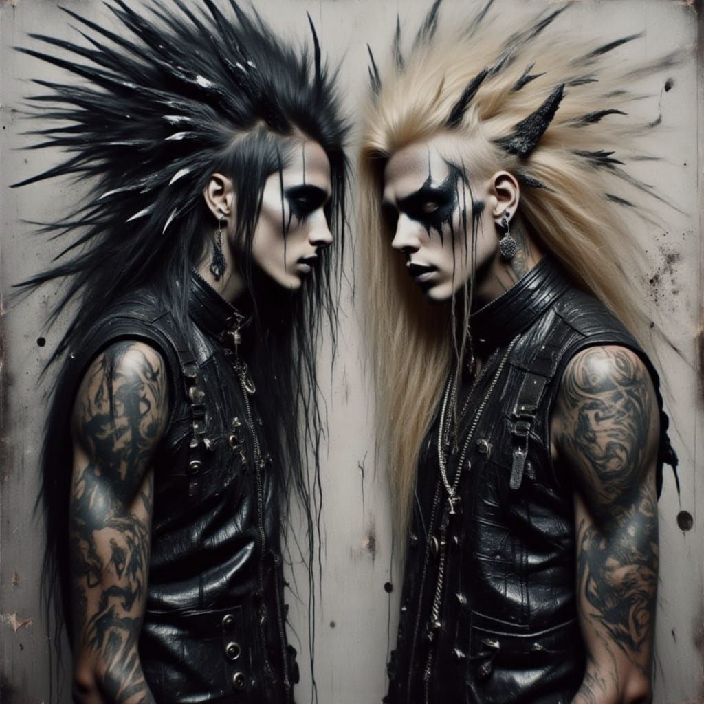 Metalhead Men Smiling in Poster Art Style