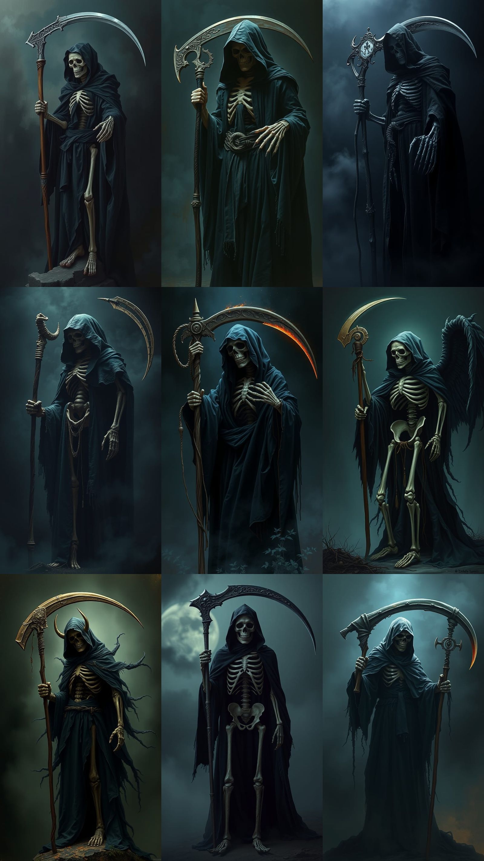 Grim Reaper in Realm Between Life and Death