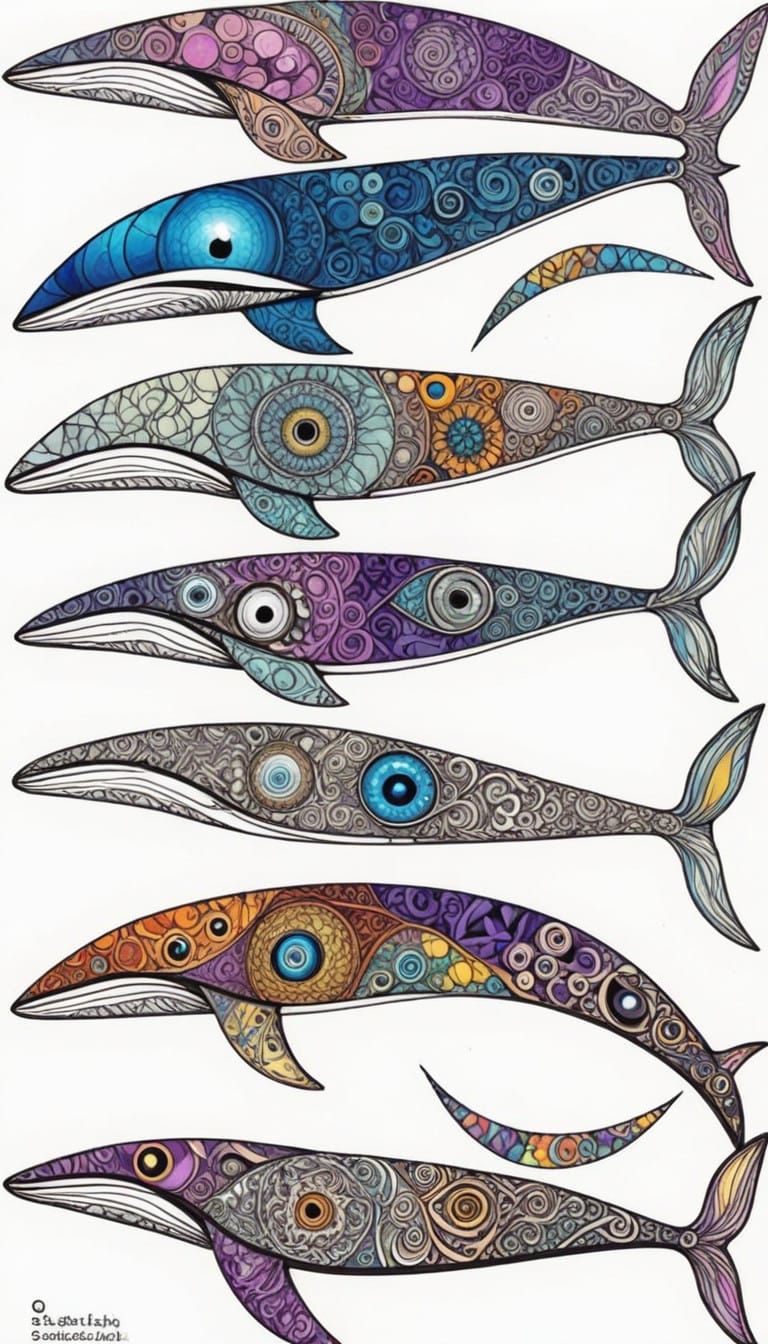 Mystical Quantum Landscape with Minke Whales