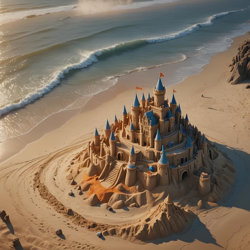 Beach Sandcastle: Detailed Matte Painting in Unreal Engine