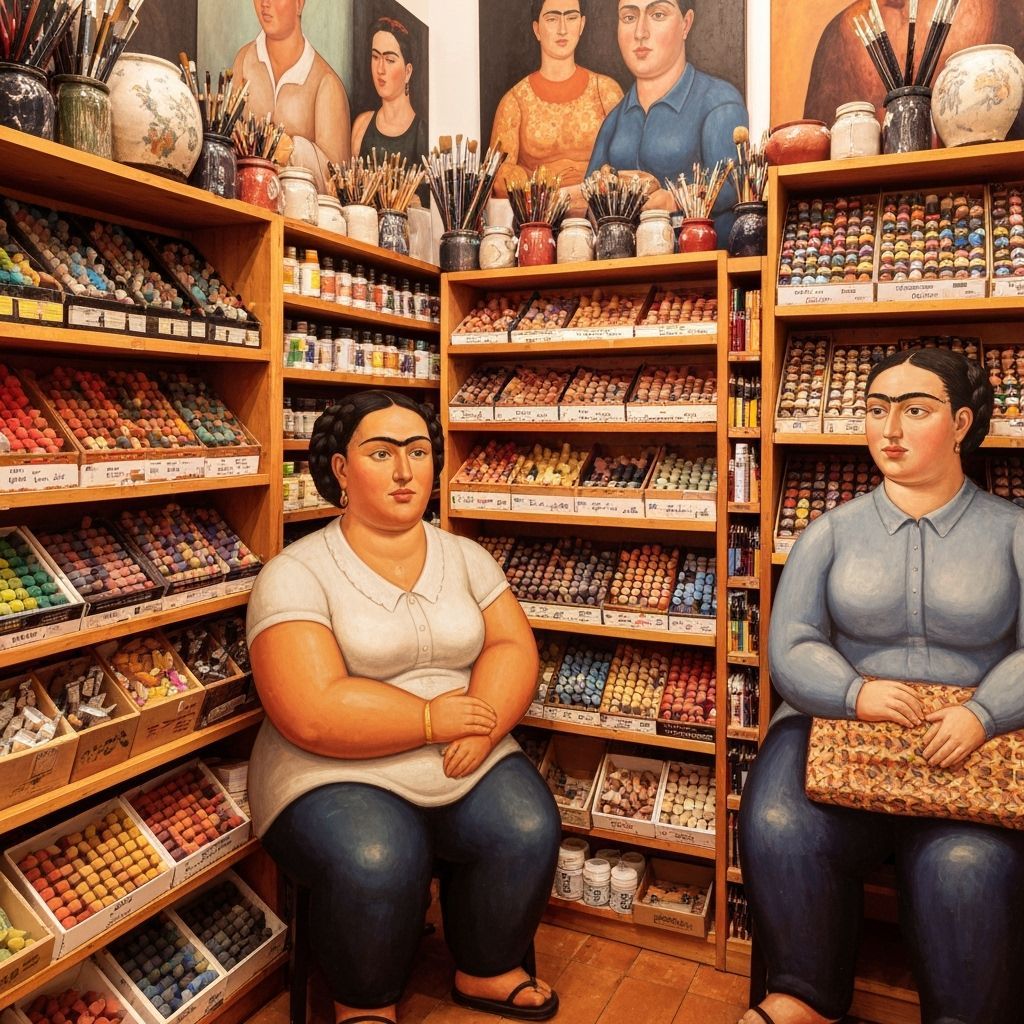 Vibrant Art Shop in Botero Style