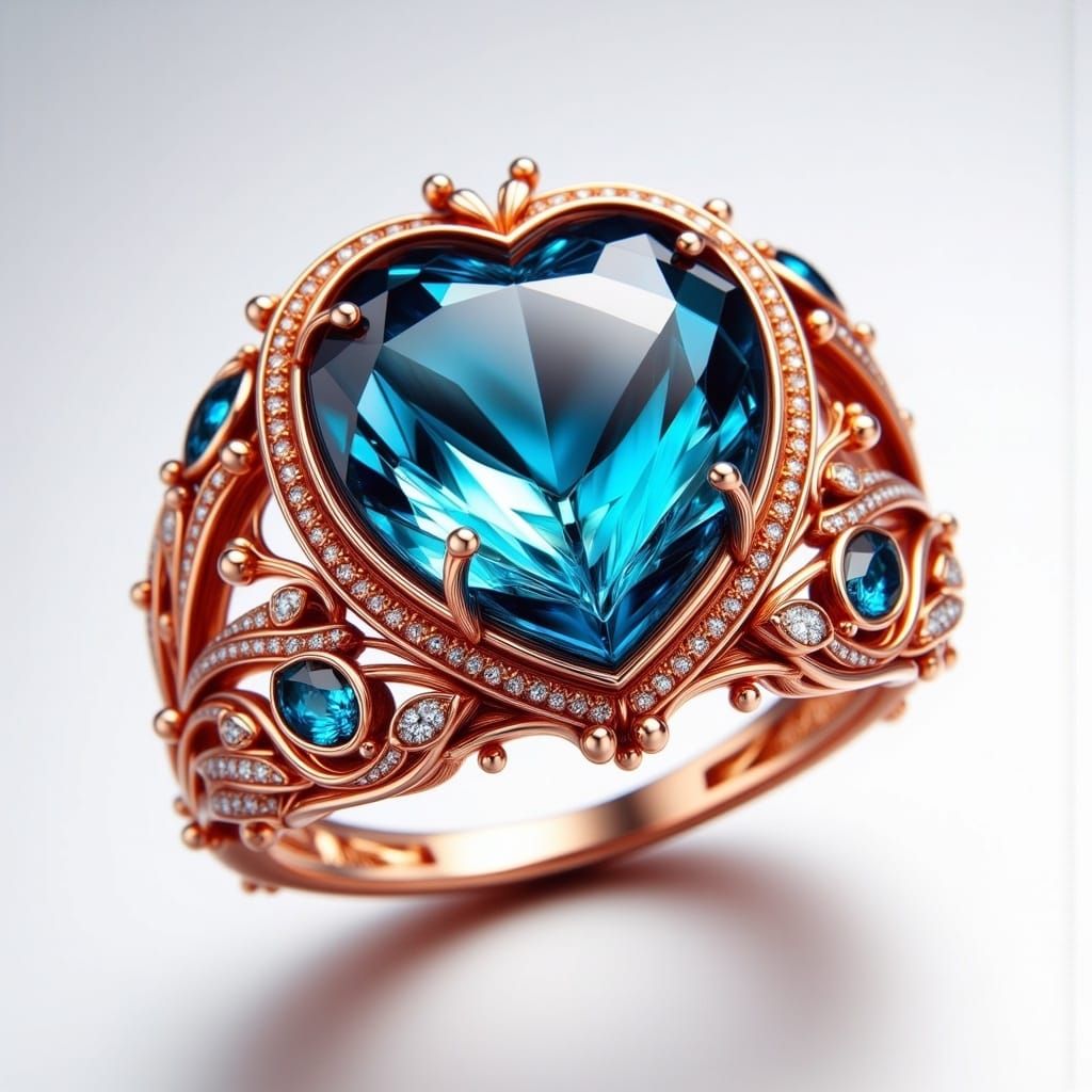 Exquisite Victorian-Style Filigree Ring with Mystic Topaz