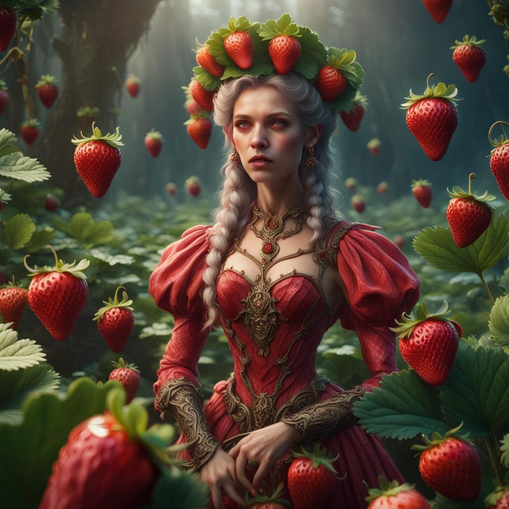 Detailed Matte Painting of the Strawberry Queen