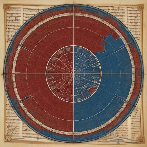Ornate Parchment Map with Paths and Symbols