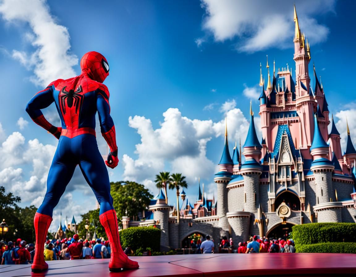 Spiderman at Disney World