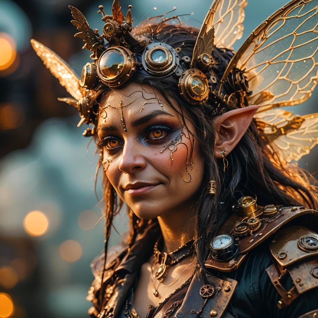 Steampunk Fairy and Troll Friendship