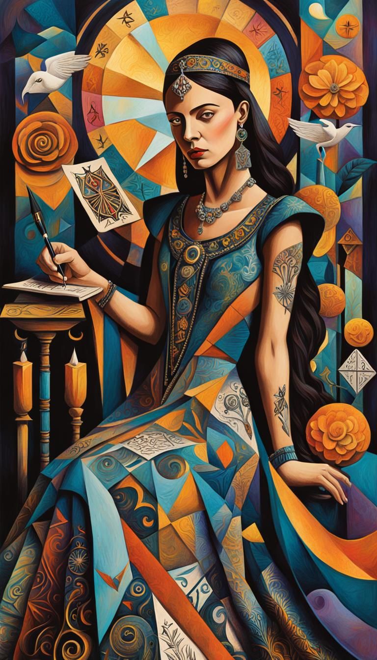Cubist Tarot Designer in Death Dance Macabre