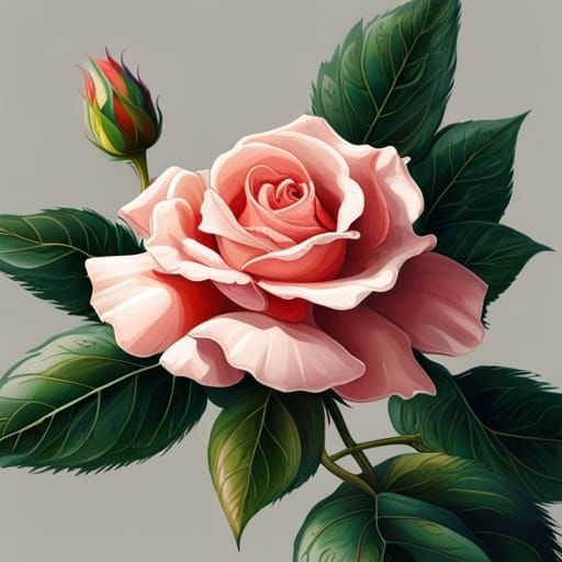 Hyperrealistic Rose: Summer to Winter in Splash Art