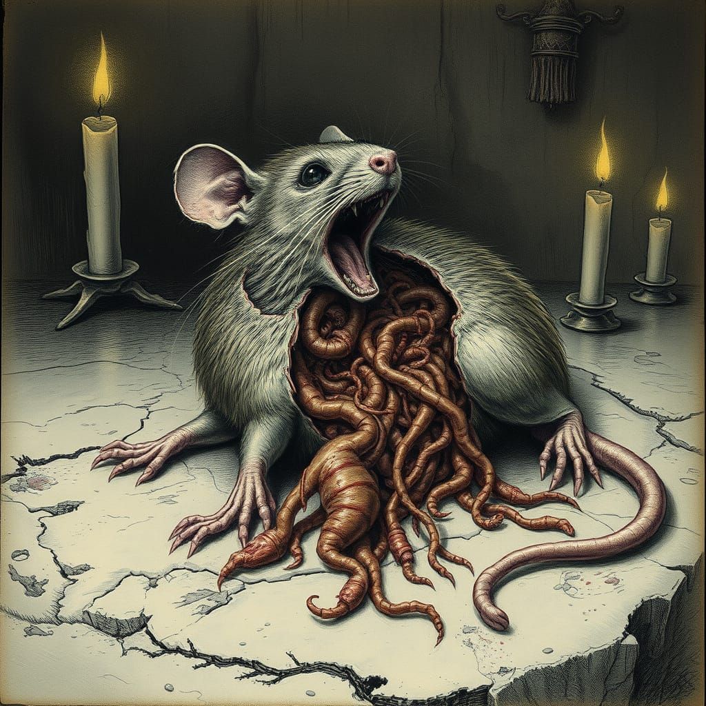 Gruesome Mouse in a Haunting 19th-Century Medical Illustrati...