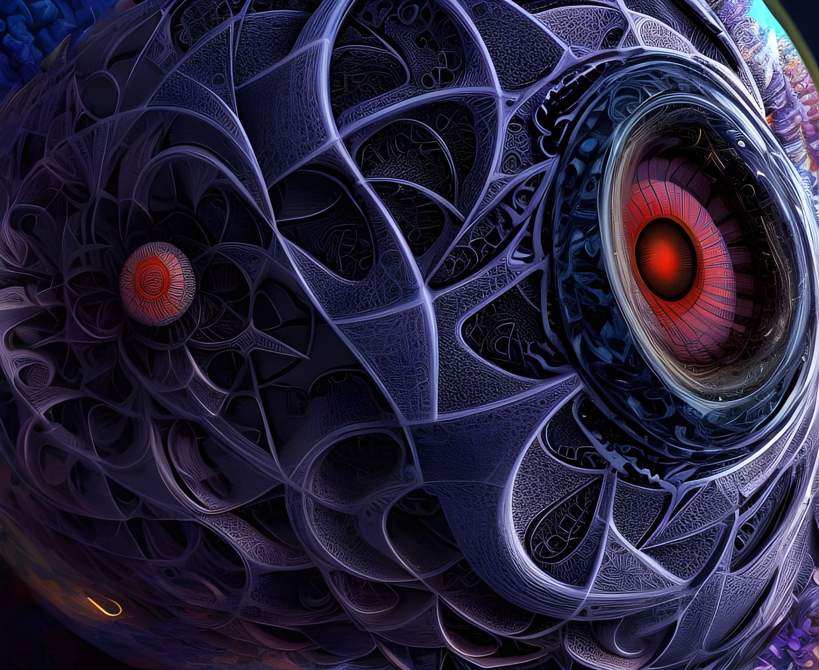 Intricate Geometric Abstract in Polychromatic 3D Render