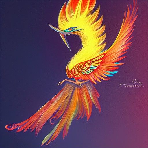 Majestic Firebird Illustration