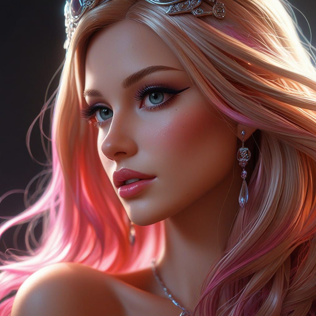 Barbie in Realistic Portrait Style