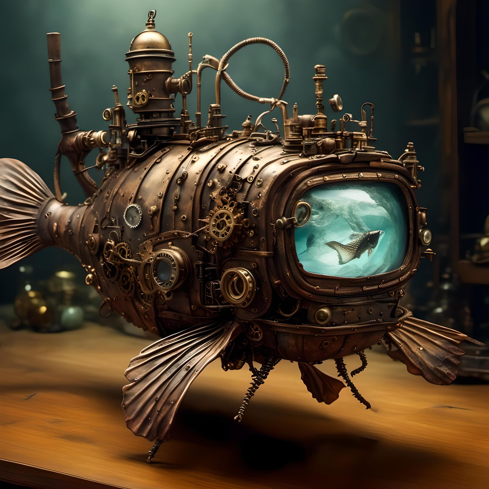 Steampunk Catfish with TV Head