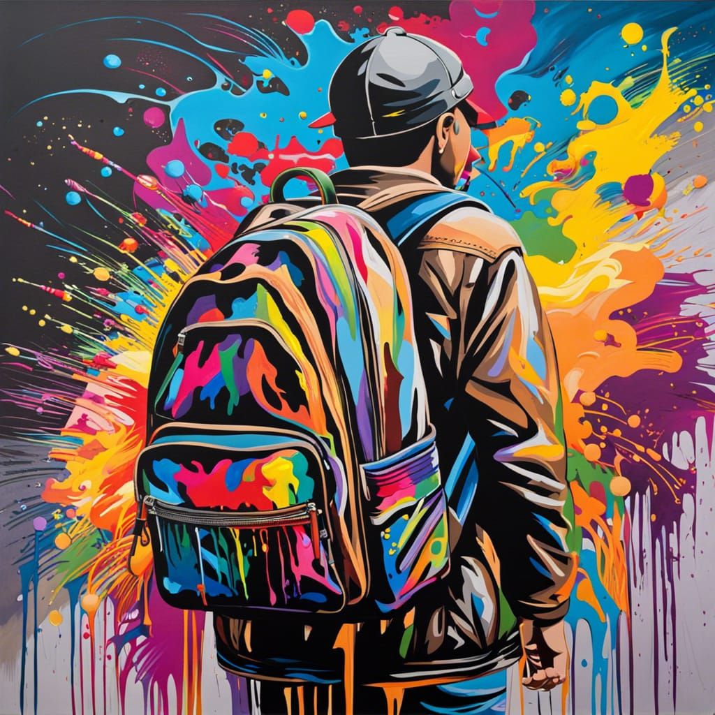 Student's Colorful Graffiti Art: Back to School