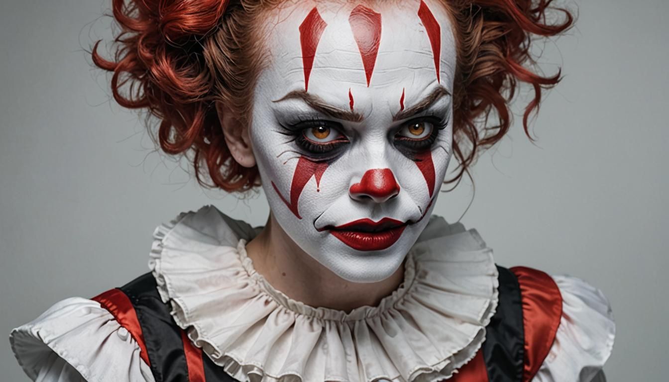 Pennywise Inspired Harlequin Makeup