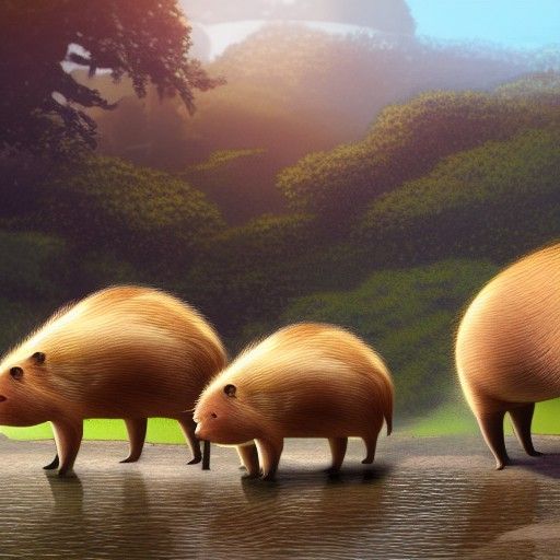 Hyperdetailed 8K Resolution Concept Art of Capybara