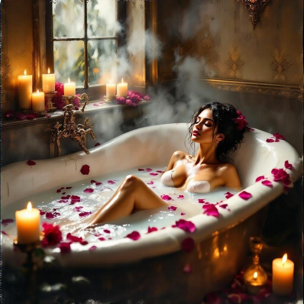 Opulent Bath: A Painterly Vision of Self-Care