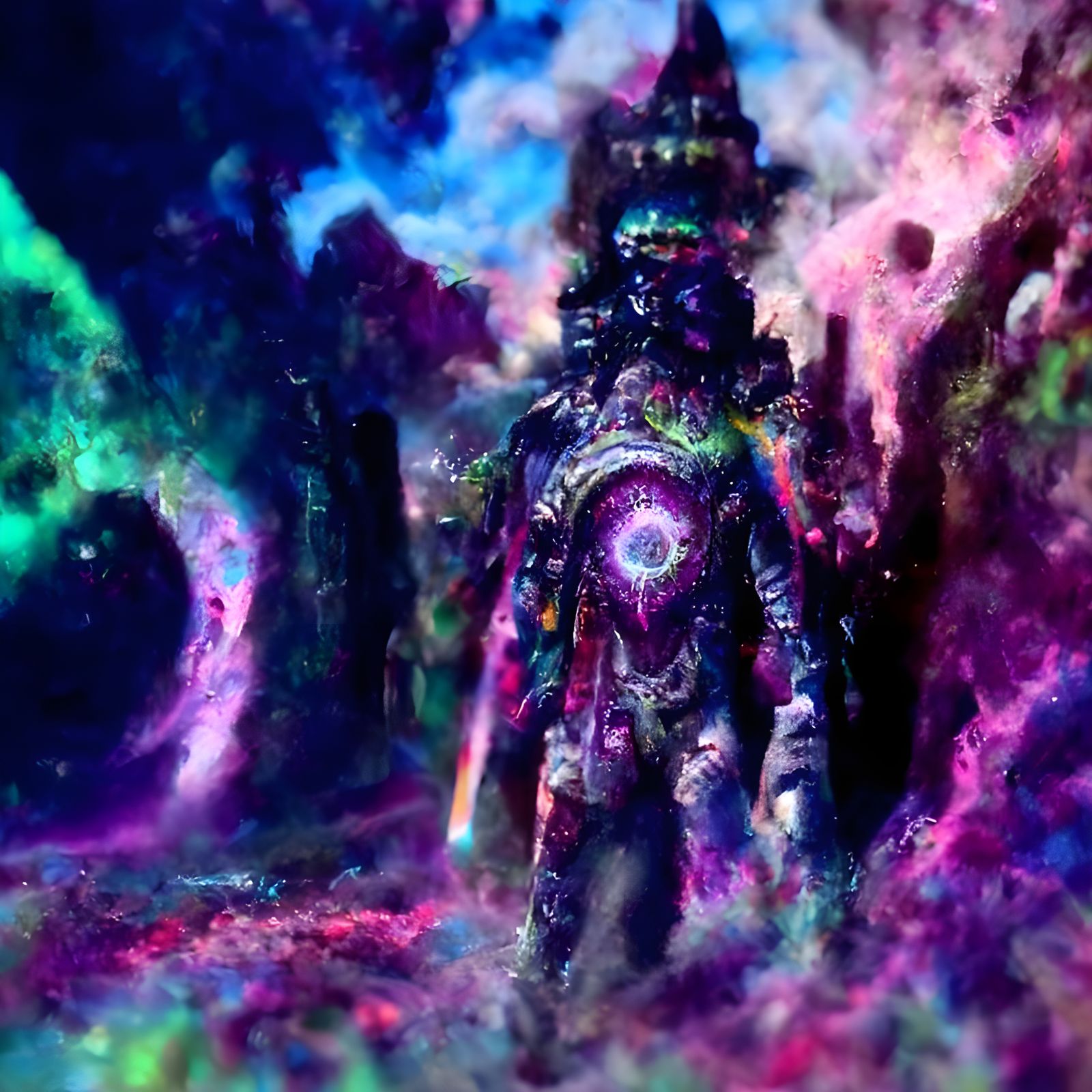 Psychedelic Space-Time Traveler: Mystic Matte Painting