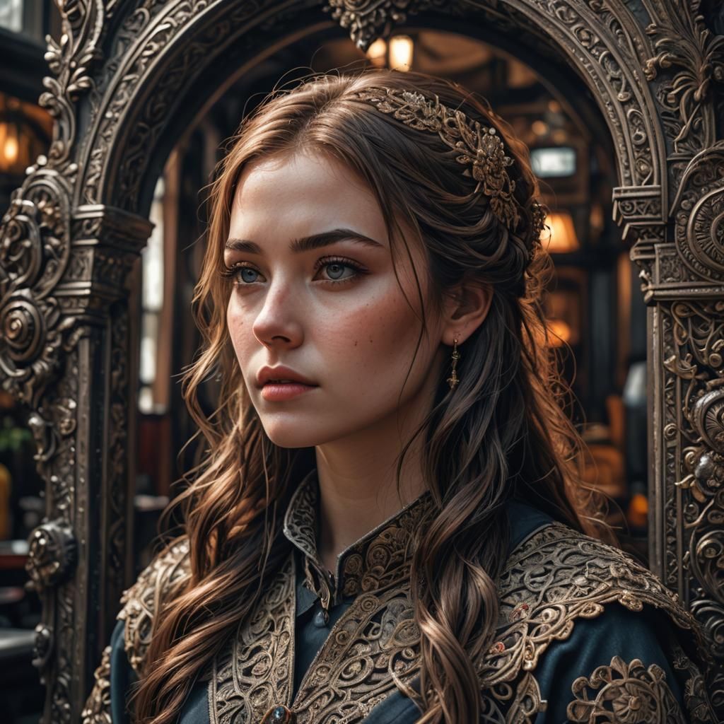 Hyperrealistic Portrait of a Beautiful Woman