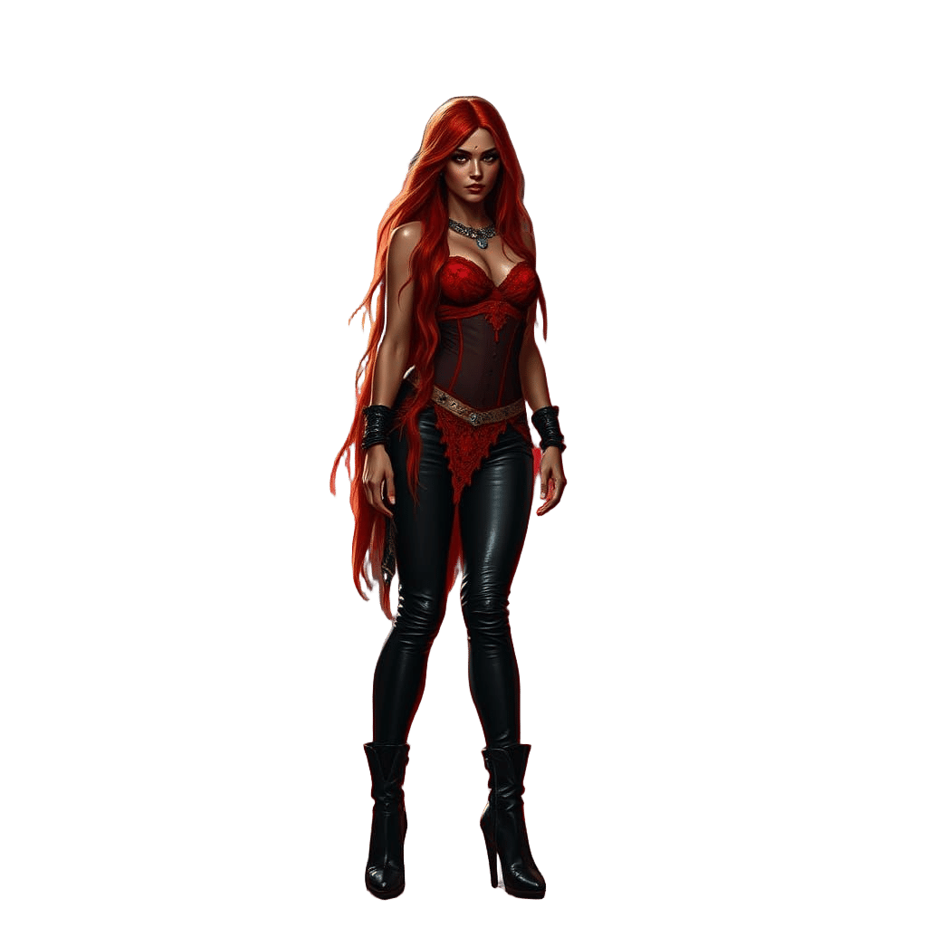 Red-Haired Siren in Crimson Cave