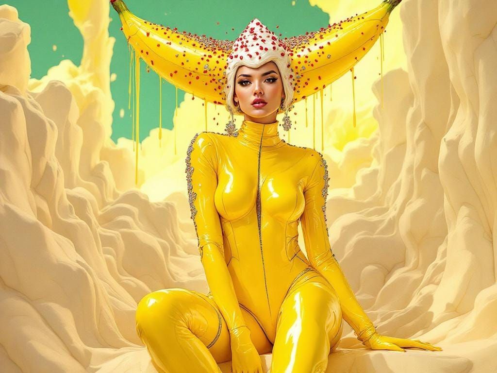 Banana Jumpsuit Fashion in Moebius Style