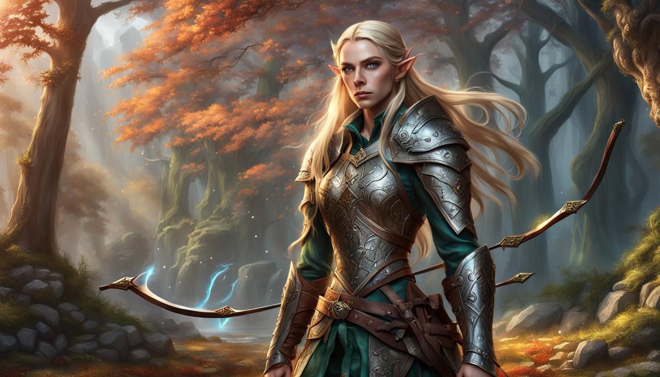Stunning Elf Archer in Detailed Fantasy Art