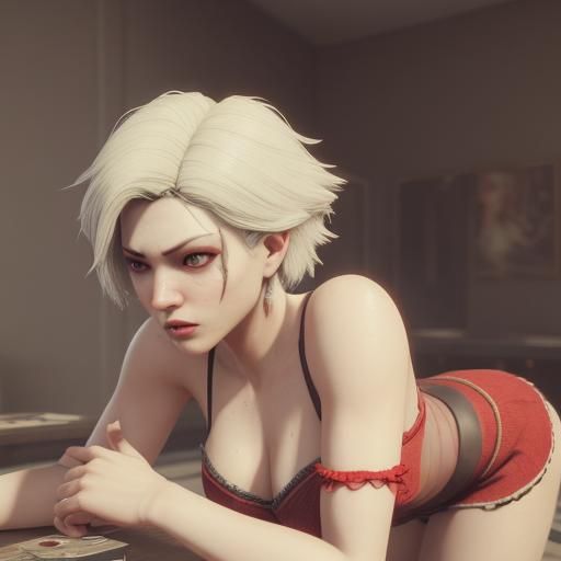 Suspension Scene with Two Transvestite Girls in 3D