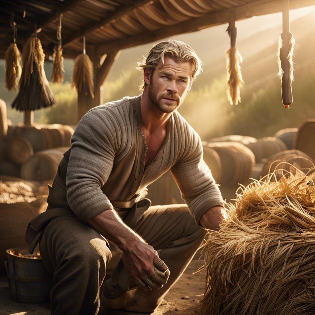 Chris Hemsworth Farming on a Sunny Morning