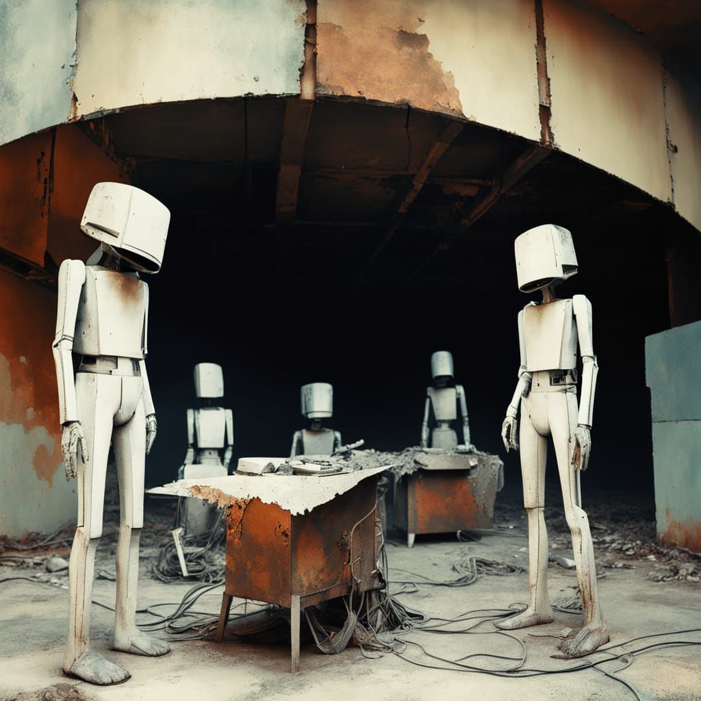 Cyberpunk Surrealist Nightmare: Gritty, High-Fashion Dystopi...