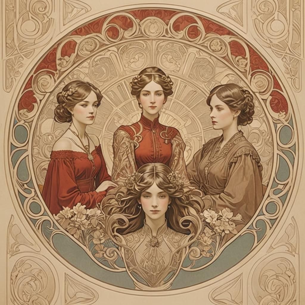 Art Nouveau Psychologist Leading Support Group