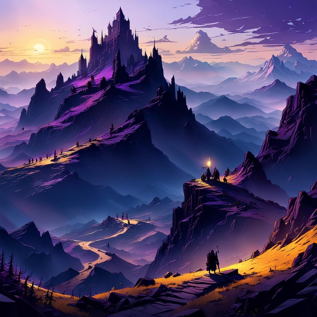 Mythical Satyr on Mountain, Dark Fantasy Concept Art